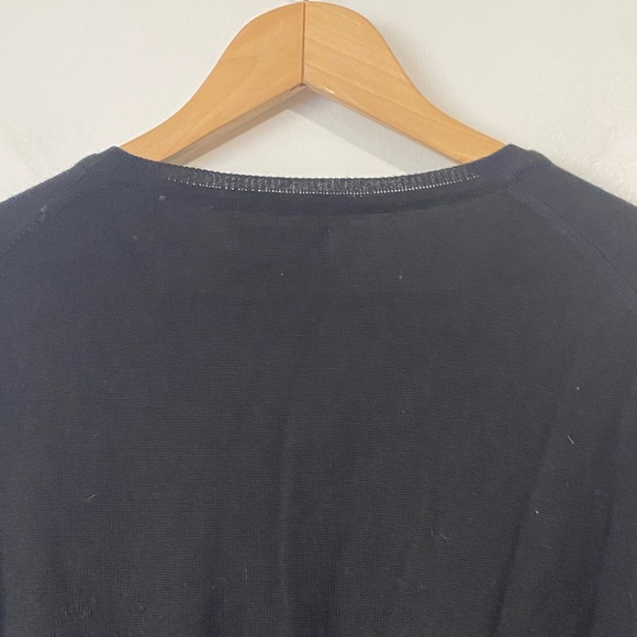 Mexx Metropolitan merino wool blend Black V-Neck Sweater size XXL - Picture 6 of 11